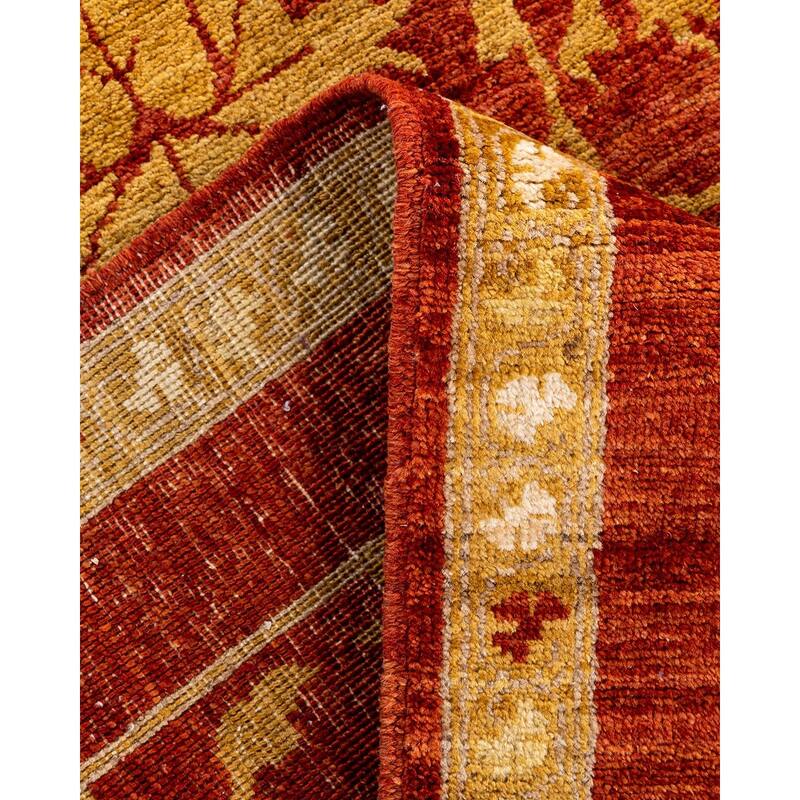 Contemporary Overdyed Wool Hand Knotted Runner - 2' 8" x 9' 4"