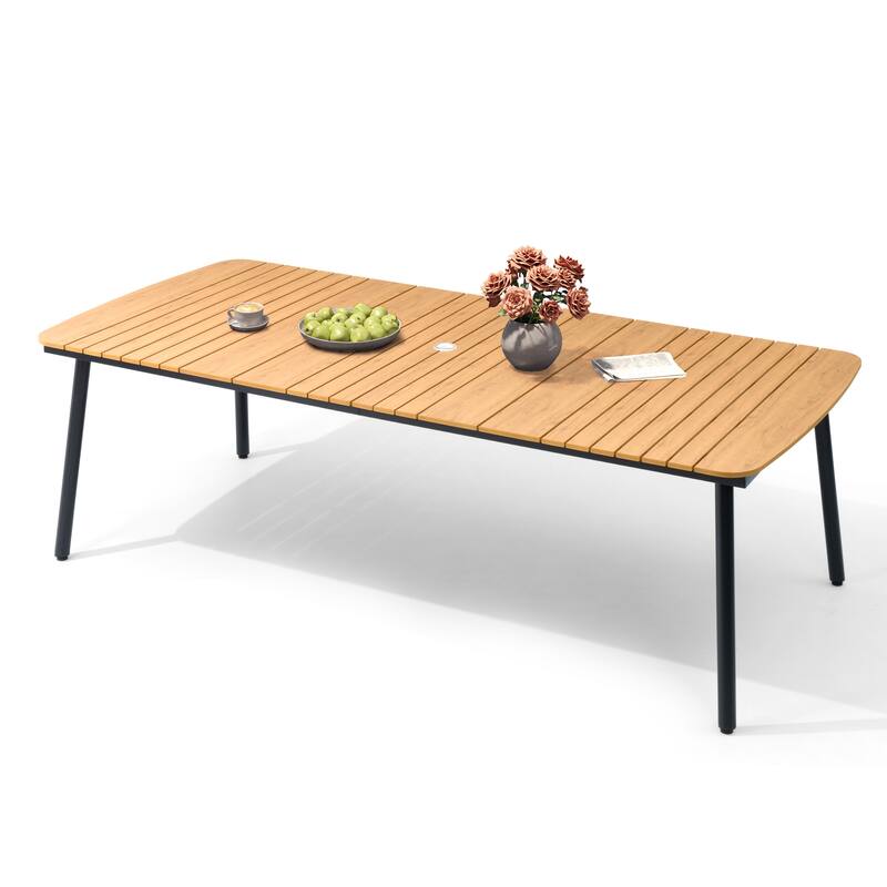 VredHom Outdoor Rectangular Aluminum Dining Table