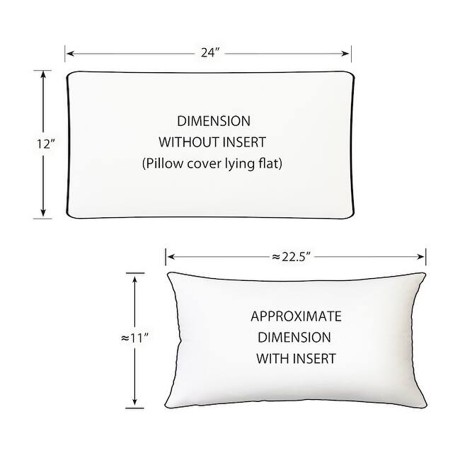 Scroll 12x24 Outdoor Throw Pillow 12x24, with Polyfill Insert, Charcoal