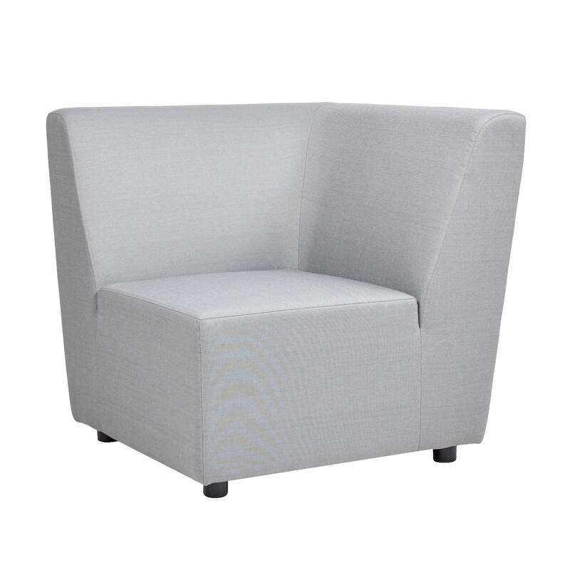 Cleo 34" Outdoor Patio Corner Chair - Light Gray