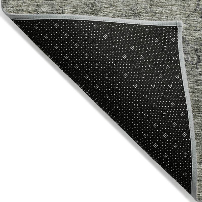 Machine Washable Indoor/ Outdoor Chantille Distressed Traditional Rug