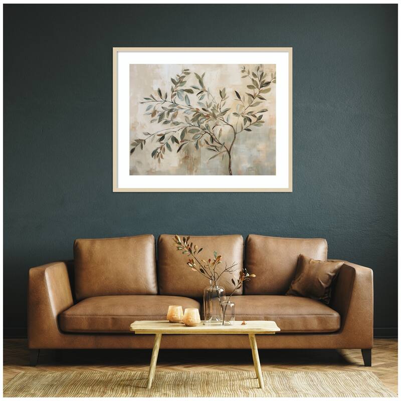 Kate and Laurel Olive Tree Abstract No. 31 by The Creative Bunch Studio Framed Wall Art Print