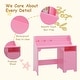 preview thumbnail 9 of 10, Kids Desk and Chair Set, Wooden Children Study Table with Hutch