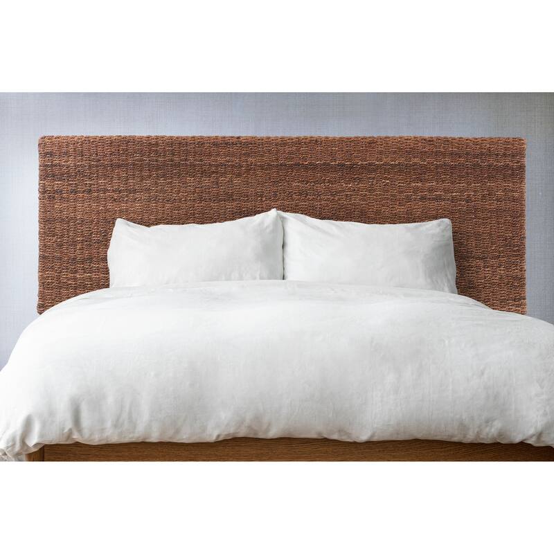 Ashbury Woven Wicker Rattan Abaca Headboard - Mahogany - King