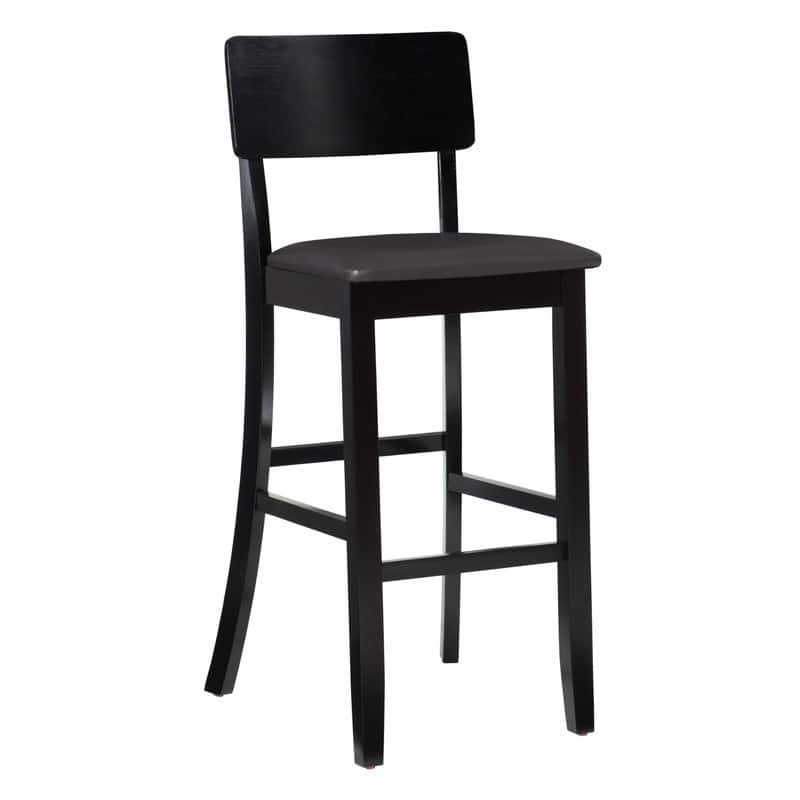 Linon Lovell Black Stationary Bar Stool