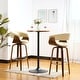 preview thumbnail 6 of 31, Glitzhome 39.5"H Modern Bistro Walnut Top Round Pub Bar Table