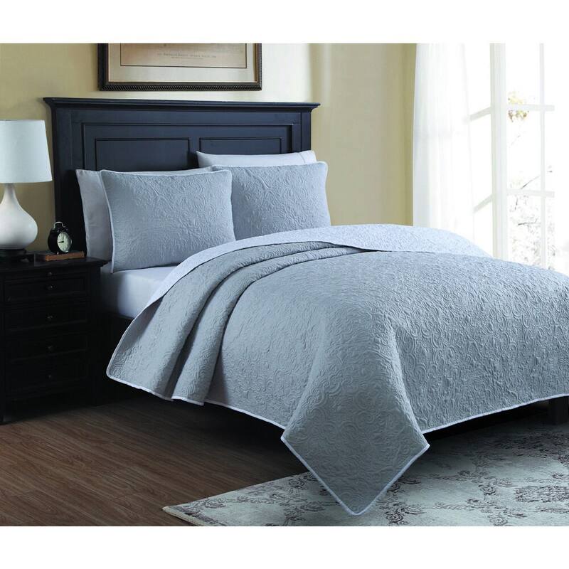 Copper Grove Badoura Reversible Quilt Set - Grey/White - Twin