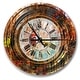 preview thumbnail 8 of 8, Designart 'People and Time Acrylic Painting' Oversized Modern Wall CLock 16 in. wide x 16 in. high
