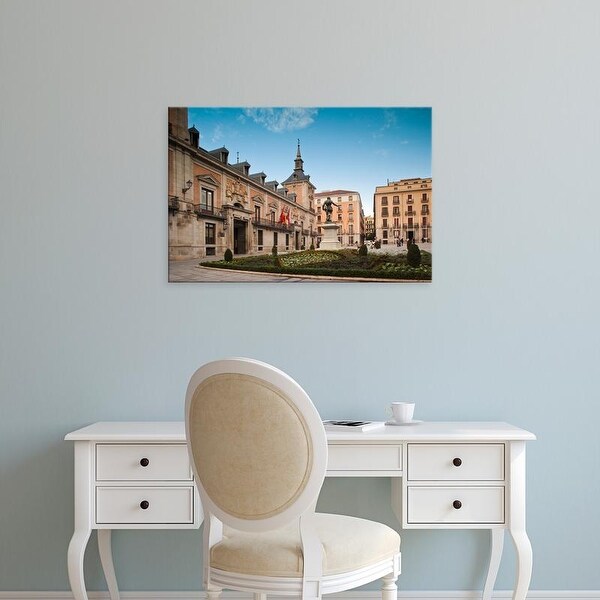 Easy Art Prints Walter Bibikow's 'Plaza De La Villa Town Hall' Premium Canvas Art