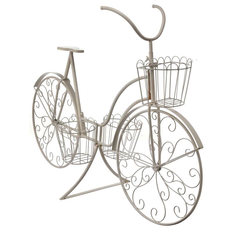 48" Metal Garden Bicicle With Planters