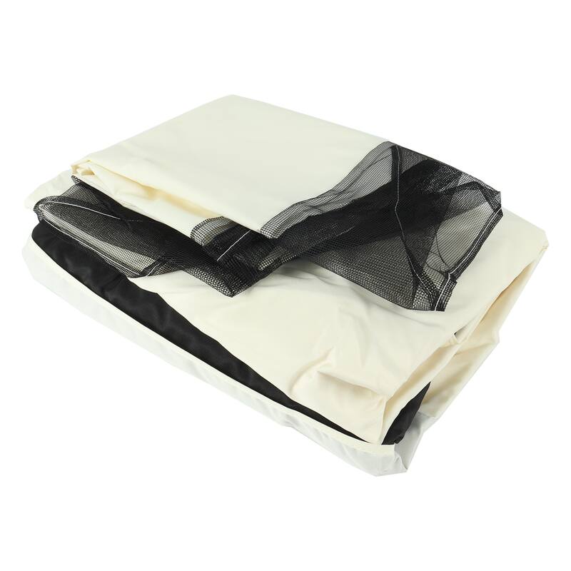 Heavy Duty Gazebo Replacement Canopy with Air Vent, UV Protection, and Mosquito Netting, 10X12, White