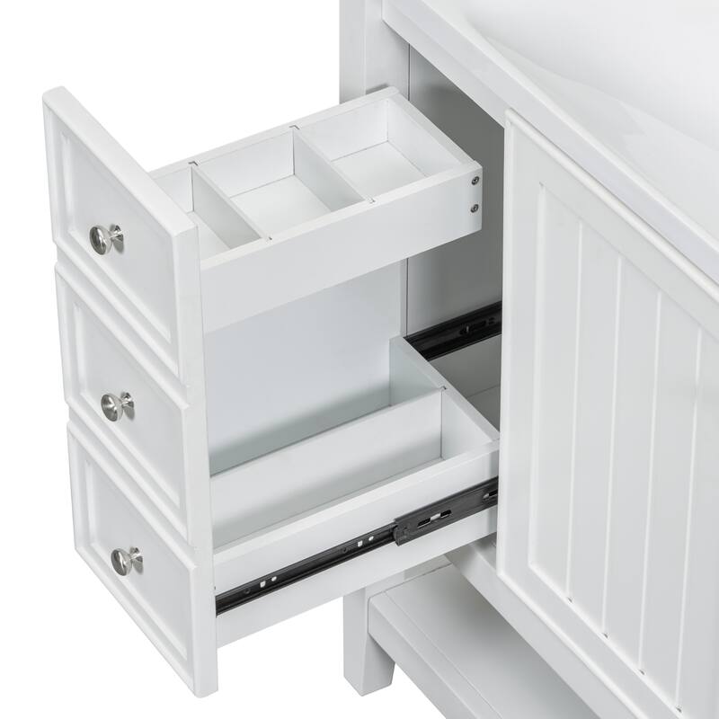 Bathroom Vanity with Sink Combo, One Cabinet and Three Drawers