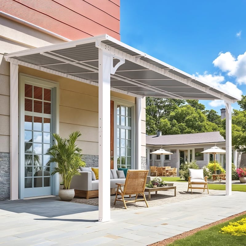 AECOJOY Wall Mounted Gazebos Pergola Gazebo Awnings for Backyard
