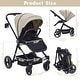 preview thumbnail 7 of 26, Foldable Baby Stroller,High Landscape Stroller for Toddlers, Convertible Infant Pram - N/A