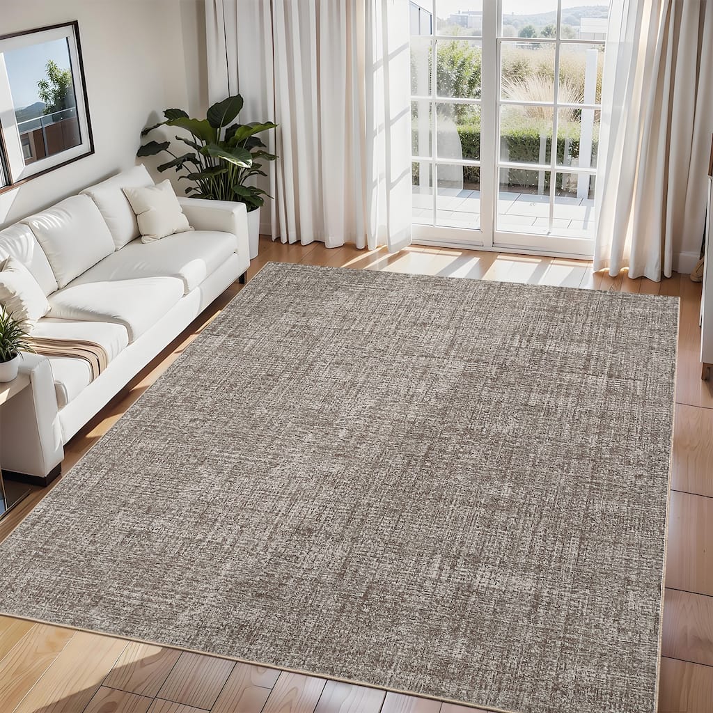 Washable Living Room Rugs Farmhouse Rug Modern Solid Carpet Soft Non Slip Area Rug