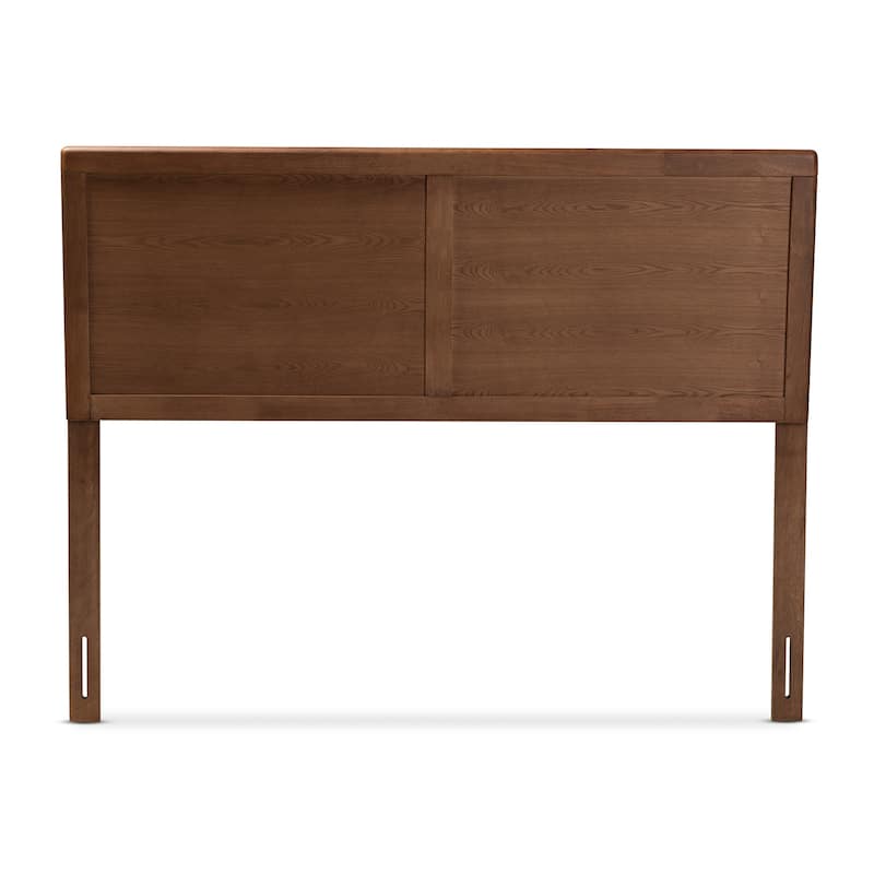 King Size Headboard Walnut Brown Wood - Adjustable, Predrilled, Sturdy - Home Bedroom Decor