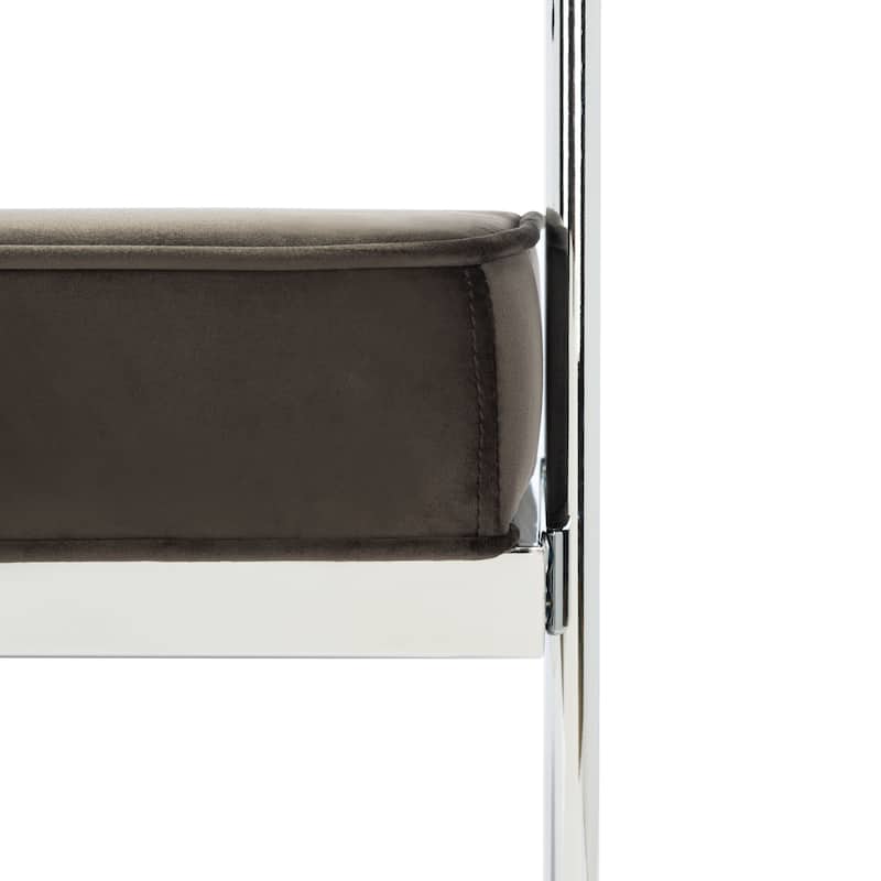 SAFAVIEH Pinkey Glam Long Rectangle Cushion Bench with Arms - 48" W x 17.3" L x 24.8" H - 48Wx17Dx25H