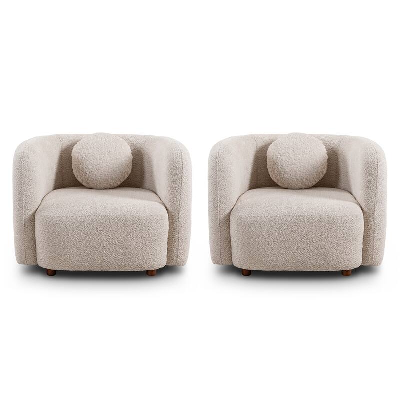 Upholstered Accent Sofa Chair Armchair,2PCS