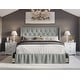 preview thumbnail 1 of 12, Andrea Tufted Upholstered Storage Panel Bed Grey - Full