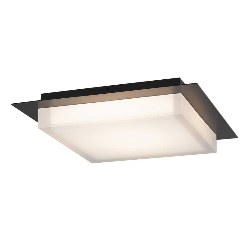 14 Inch Square Flush Mount Integrated LED Light Dimmable 3 Color Temperatures Acrylic Diffuser
