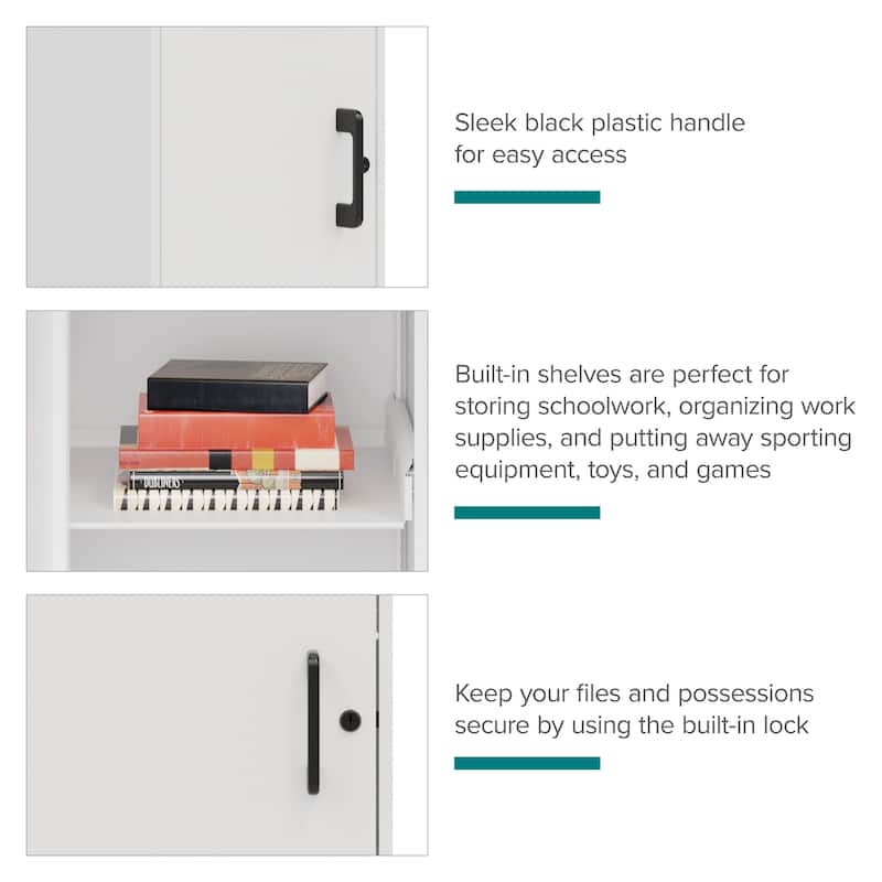53.38"H 4 Shelf Vented Door Storage Locker Cabinet