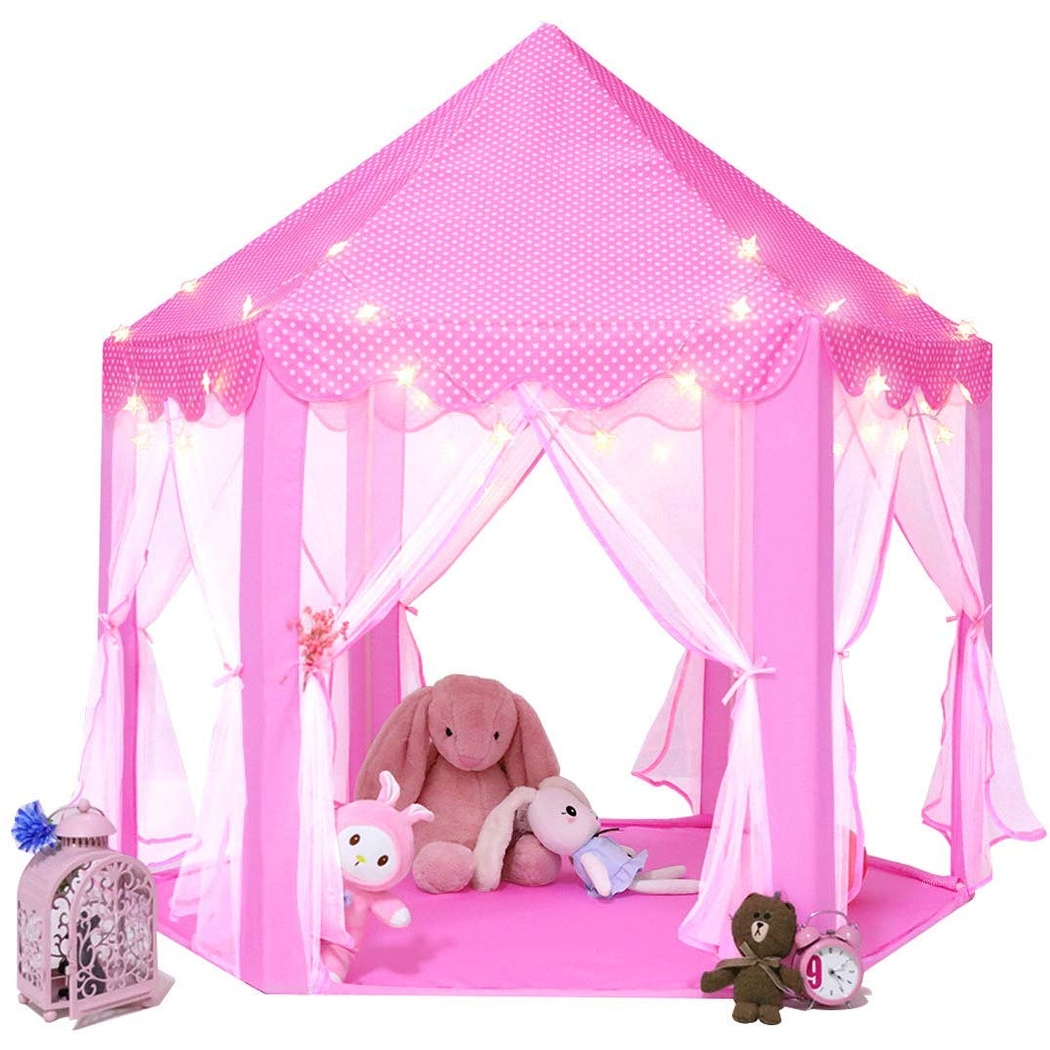 Princess castle top tent with lights