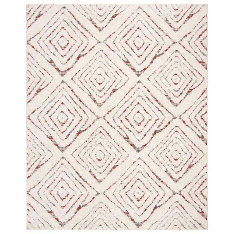 SAFAVIEH Santorini Shag Johannah Abstract 1.2-inch Thick Rug