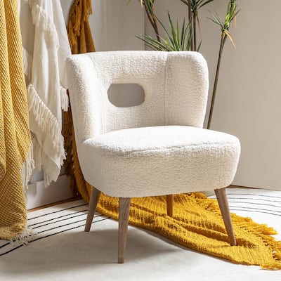 Dulcinea Ullna Lambskin Sherpa Upholstery Accent Chair by HULALA HOME