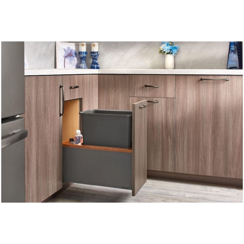 Rev-A-Shelf 5LB Series Bottom Mount Single Bin Trash Can - 30 Quart