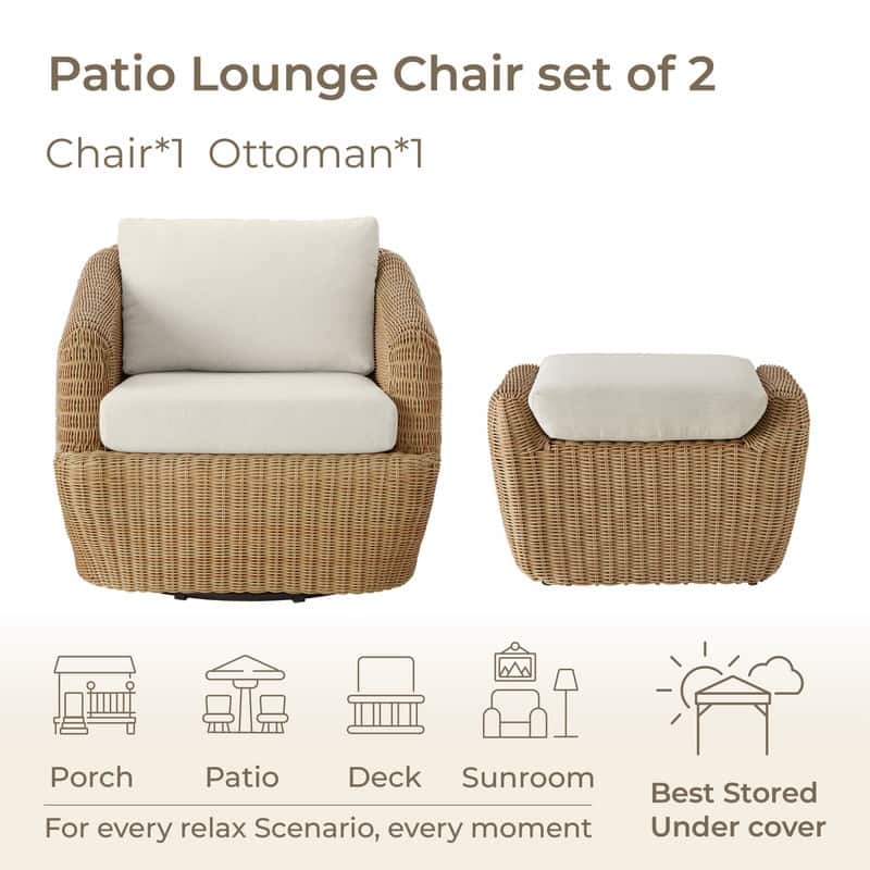 Patio Wicker Furniture Set Outdoor Rattan Bistro Set