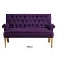 preview thumbnail 58 of 70, Moser Bay Arete Upholstered Tufted Settee Chesterfield Style Loveseat, Velvet or Linen