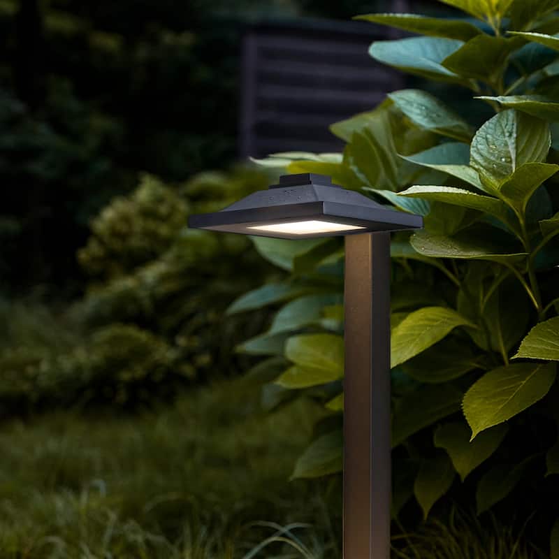 LED Low Voltage Landscape Path Light Bright Waterproof Outdoor Pathway Light for Walkway, Garden, Yard & Driveway (6 pack ) - W5‘’ - Black