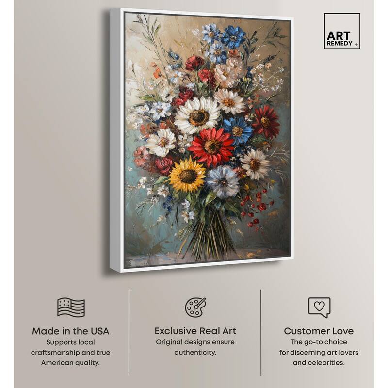 Symphony of Flowers I Canvas by Art Remedy