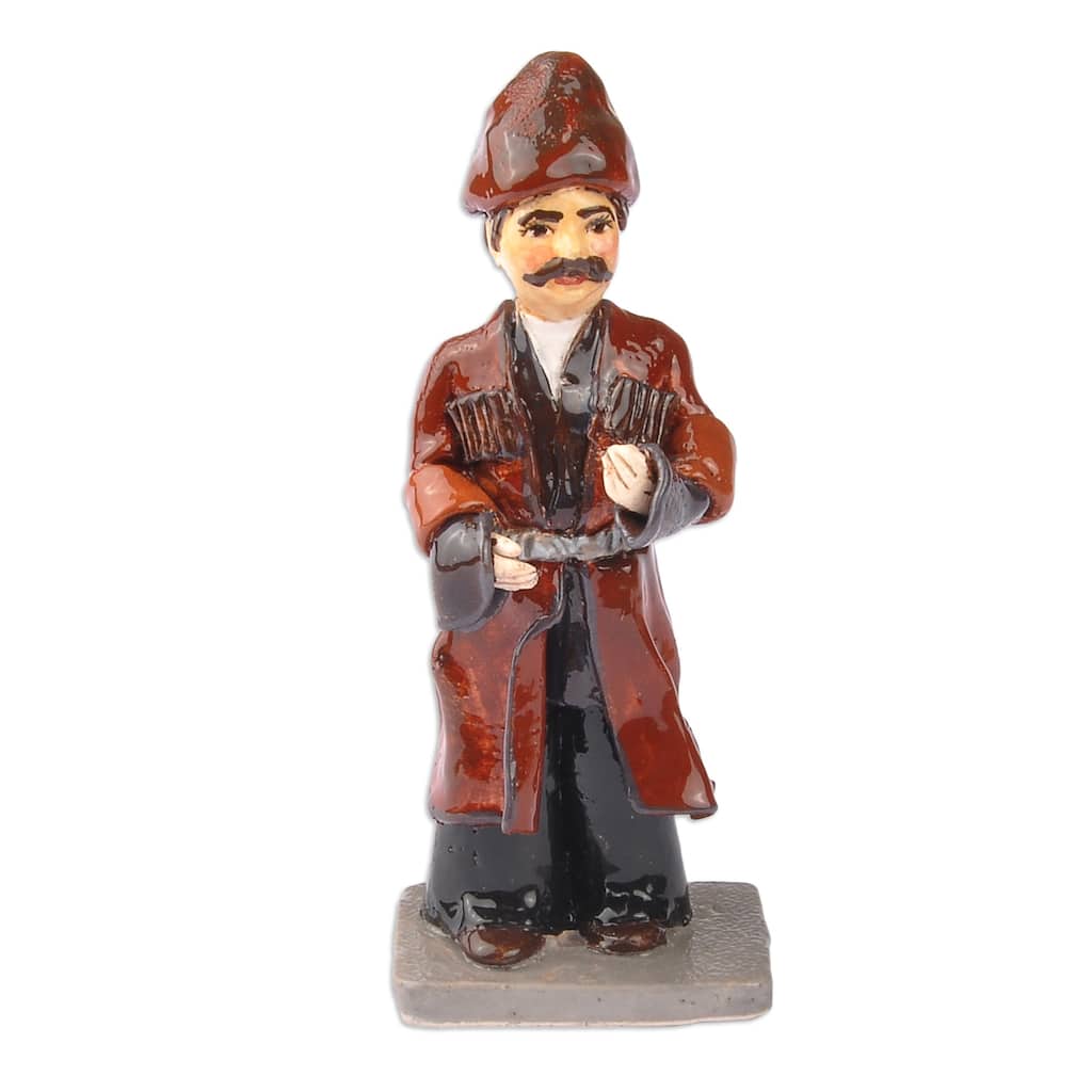 Novica Handmade The Man From Nukh Ceramic Figurine
