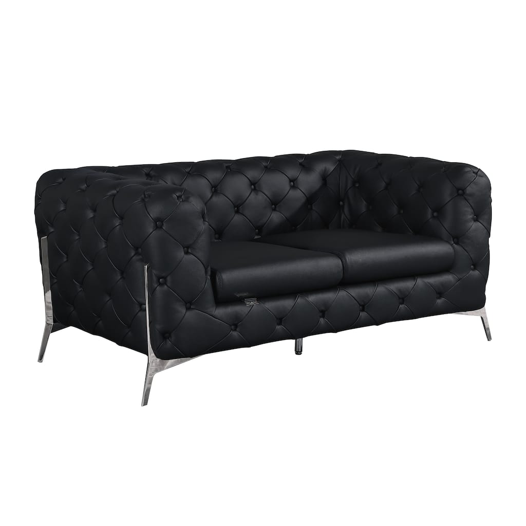 Top Grain 100% Italian Leather Loveseat