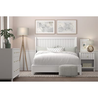 White Panel Bed