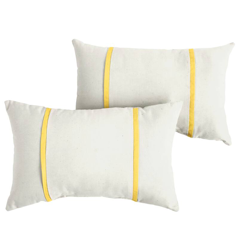 Sorra Home Sunbrella Outdoor Double Petite Flange Pillow Set of 2