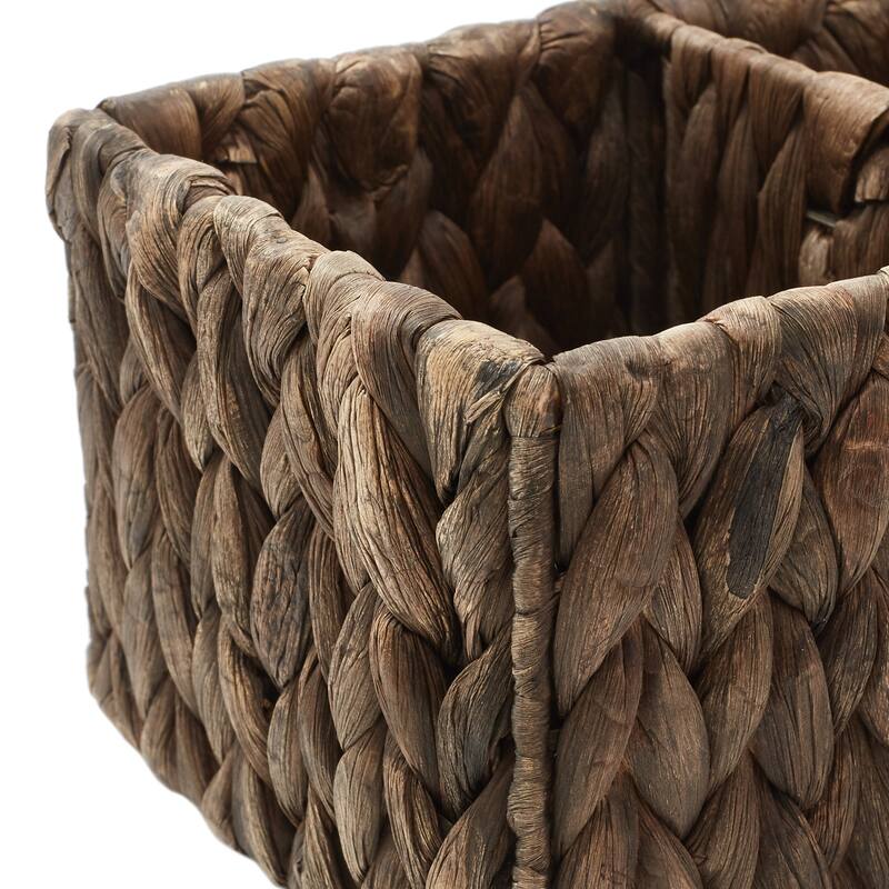 2 Water Hyacinth Storage Baskets Woven Storage Bins