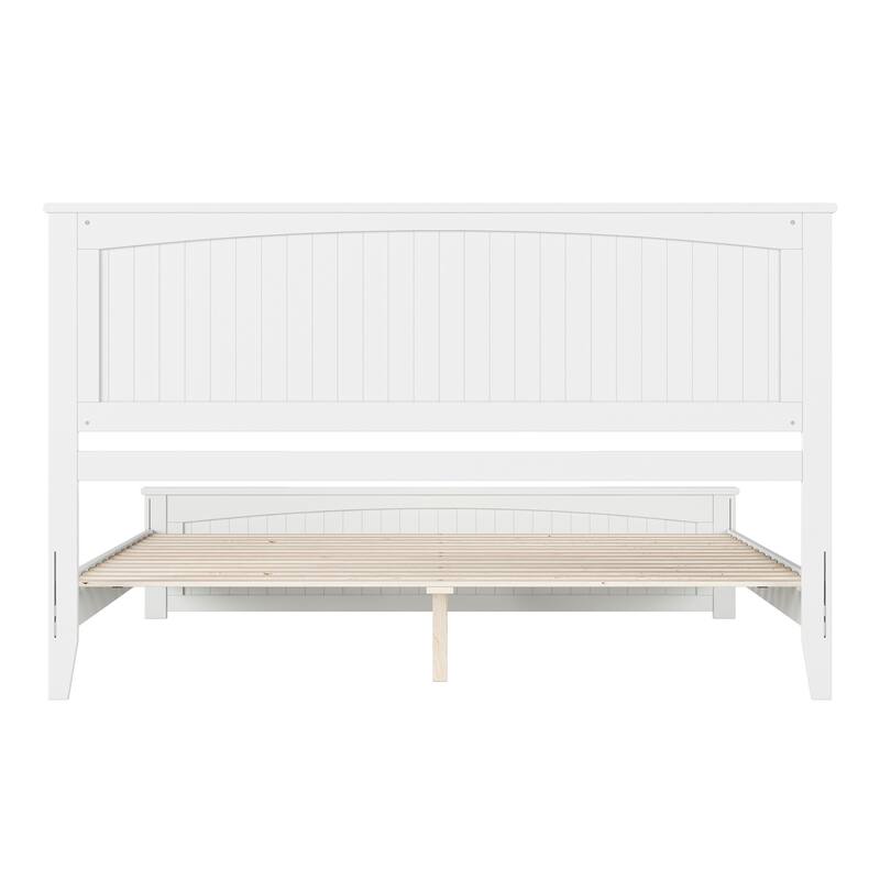 Naples Solid Wood Low Profile Platform Bed with Matching Footboard