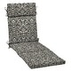 preview thumbnail 18 of 24, Arden Selections Aurora Damask Outdoor Chaise Lounge Cushion 72 in L x 21 in W x 2.5 in H - Black Aurora Damask