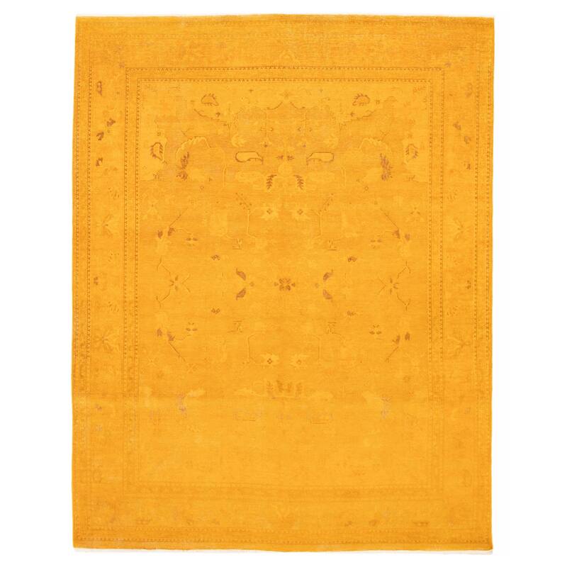 ECARPETGALLERY Hand-knotted Vibrance Orange Wool Rug - 7'11 x 9'10 - Light Orange - 7'11 x 9'10