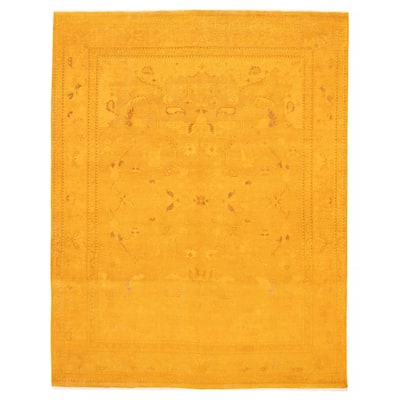 ECARPETGALLERY Hand-knotted Vibrance Orange Wool Rug - 7'11 x 9'10