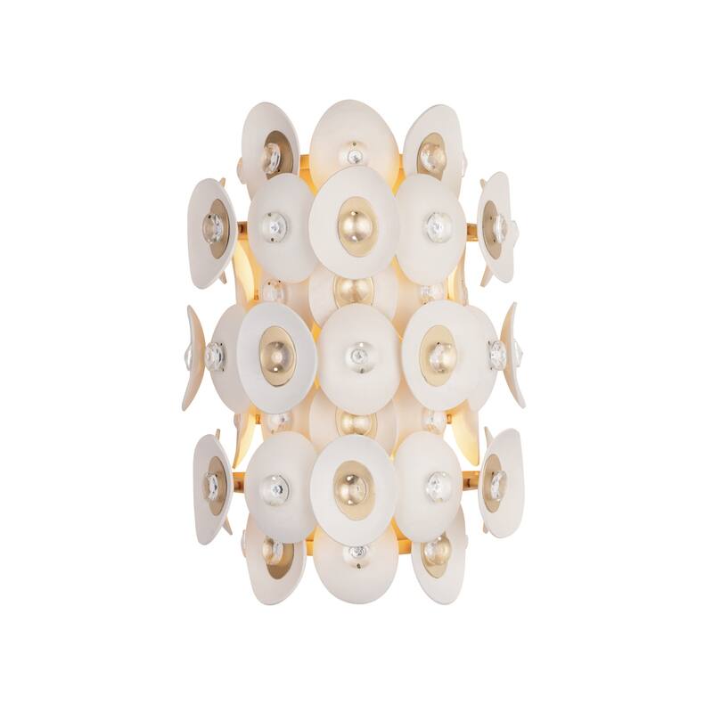 Metropolitan N1862 Niu 2 Light 19" Tall Wall Sconce - Fawn Gold