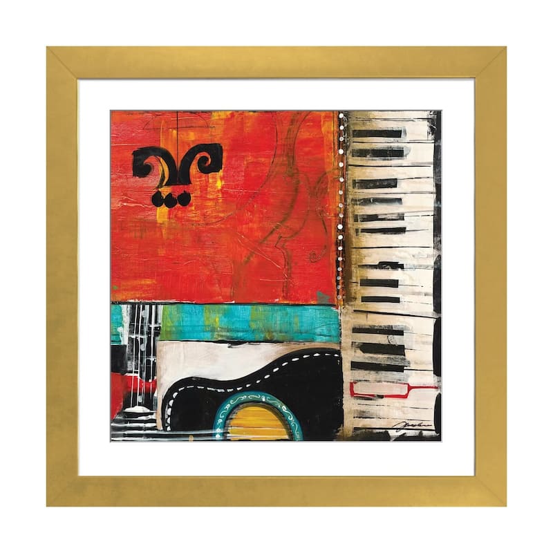 iCanvas "Sheet Music IV" by Liz Jardine - Gold - 24x24x1
