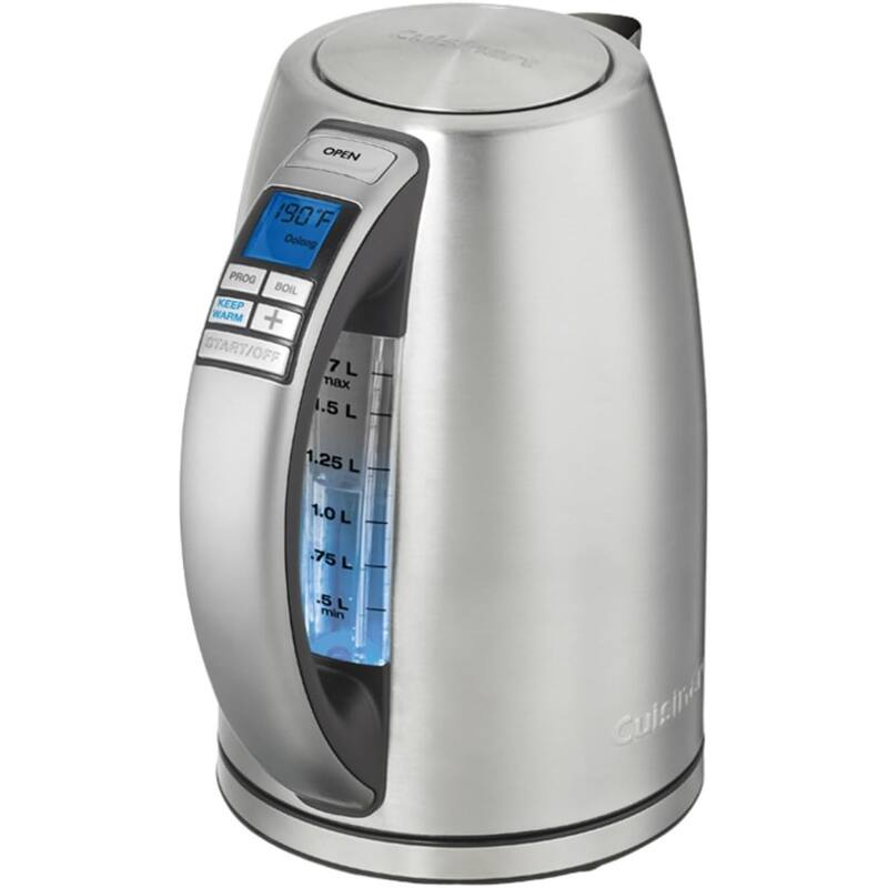Cuisinart PerfecTemp 1.7-Liter 1500-Watt Stainless Steel Cordless Programmable Kettle with Six Presets, Stay-Cool Handle - Stainless Steel