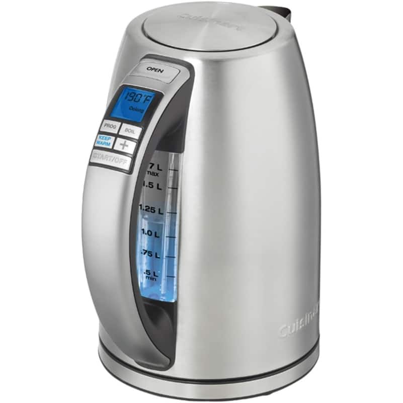 Cuisinart PerfecTemp 1.7-Liter 1500-Watt Stainless Steel Cordless Programmable Kettle with Six Presets, Stay-Cool Handle