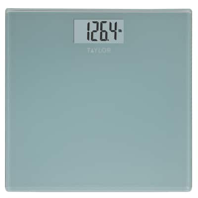 Taylor Digital Bathroom Scale, 400 lb. Capacity, Blue