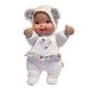 preview thumbnail 1 of 3, Baby's First Love Bear Doll - White Quilted Outfit, Interactive Musical Toy 3mo+