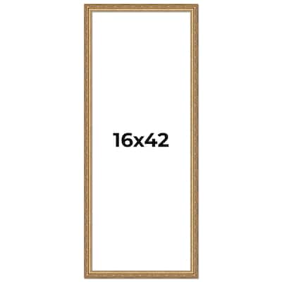 16x42 Frame Red Solid Wood Picture Frame Width 1.75 Inches | Interior Frame Depth 1 13/16 Inches