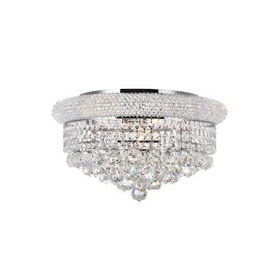 Empire 8 Light Flush Mount With Chrome Finish